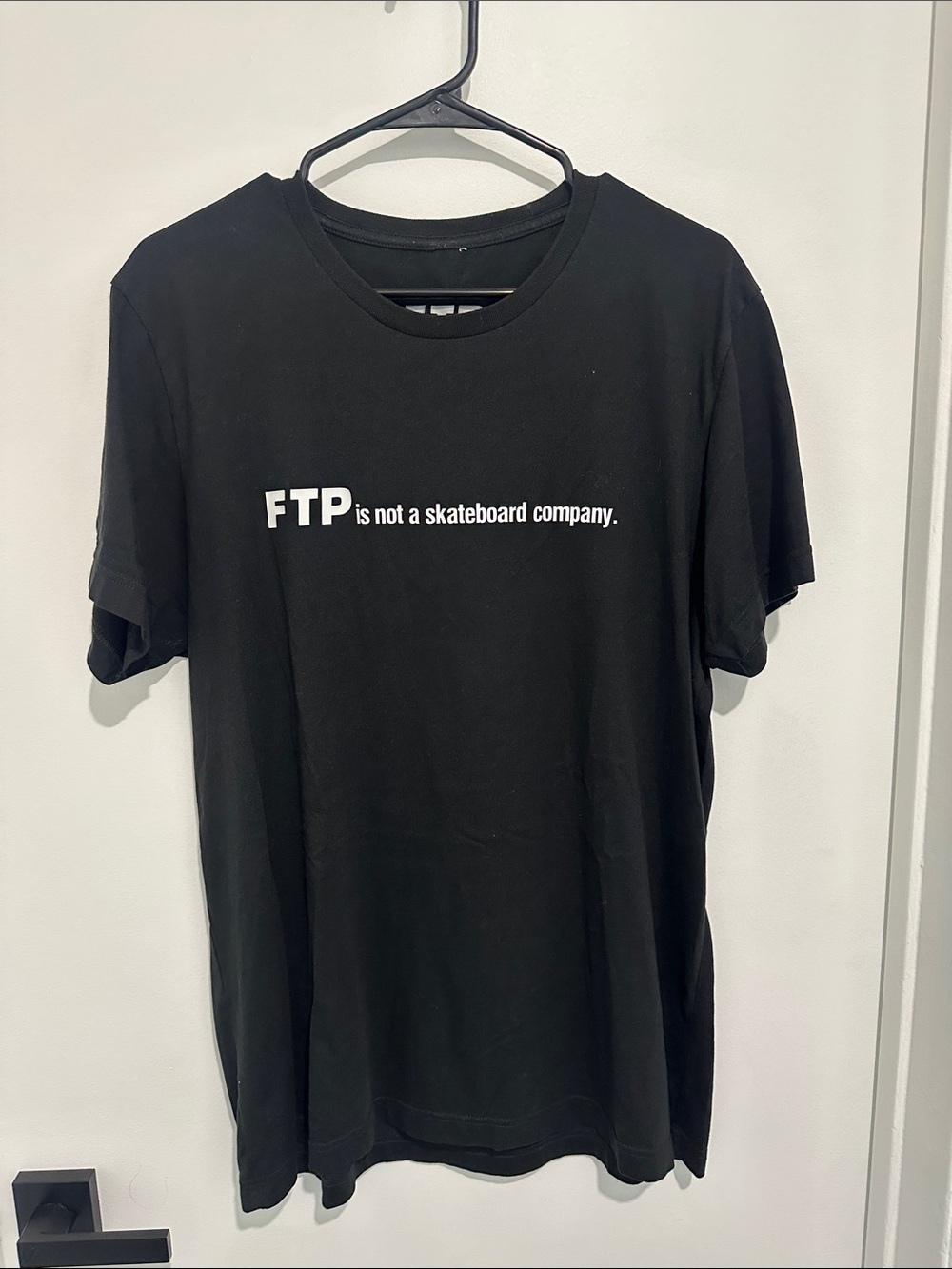 FTP Black Tee with White Text Logo